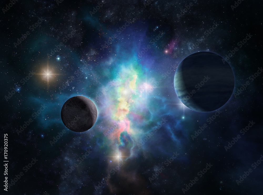 Wall mural alien worlds