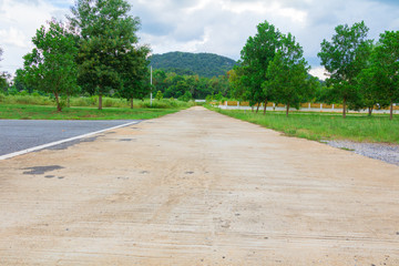 road asphalt long line in countryside  with copy space add text