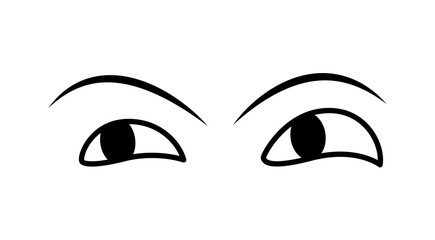 Cartoon Eyes Vector Drawing