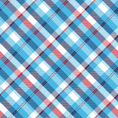 Turquoise seamless pattern check plaid fabric texture madras