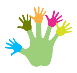 Happy Hands concept Shapes Vector