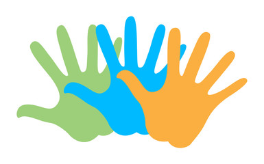 Colorful Hands Shape