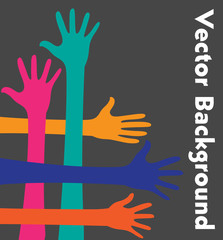 Happy Hands Vector Background