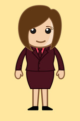Cartoon Businesswoman Portrait