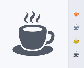 Coffee Cup - Carbon Icons. A professional, pixel-perfect icon designed on a 32x32 pixel grid and redesigned on a 16x16 pixel grid for very small sizes.