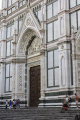 Obraz premium FIRENZE, ITALIA - LUGLIO 25, 2017: dettaglio architettonico della chiesa di Santa Croce - Toscana