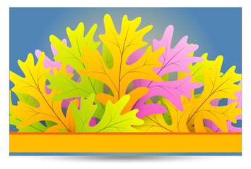Colorful Leaves Vector Background