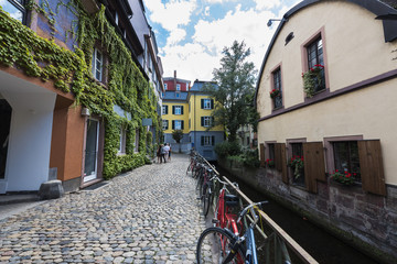 Central Freiburg im Breisgau street