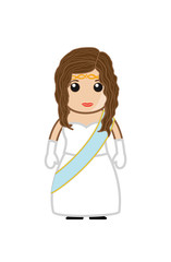 Beautiful Cartoon Bride Character