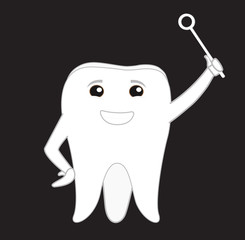 Cartoon Happy Tooth Character