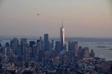 Vue aérienne de New-York de l'empire state building