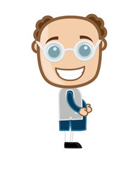 Funny Adult Cartoon Man Character