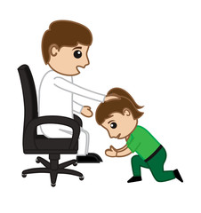 Small Girl Taking Blessings to Her Father