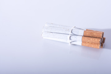 Cigarette on white background