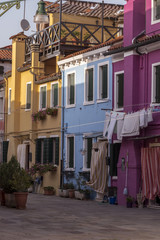 Fototapeta na wymiar Street of Burano, Italy