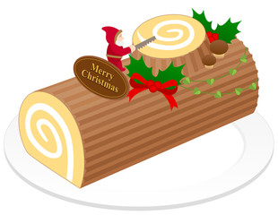 クリスマスケーキ（ブッシュドノエル）