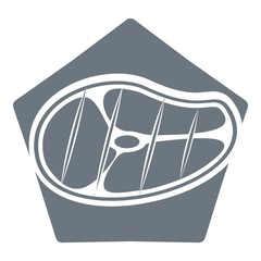 Meat logo, simple style