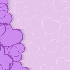 Grunge Hearts Valentine Background Design