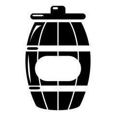 Honey barrel icon , simple style