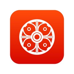 Shield icon digital red