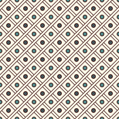 Diagonal checkered seamless pattern. Repeated diamond ornamental abstract background. Modern style surface texture.