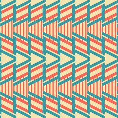 Abstract seamless geometric pattern in vintage colors
