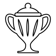 Ice hockey cup icon , outline style