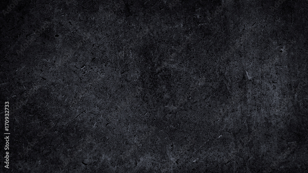 Wall mural dark metal wallpaper with rock background. the art of abstract black texture