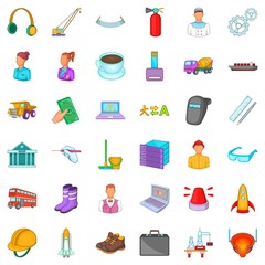 Person icons set, cartoon style