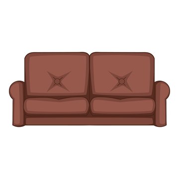 Sofa icon, cartoon style