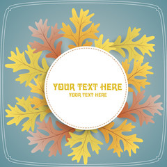 Vintage Leaves Vector Banner