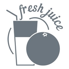 Fresh juice logo, simple style