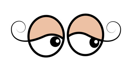 Calm Cartoon Female Eyes