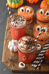 Pumpkin milkshake with whipped cream