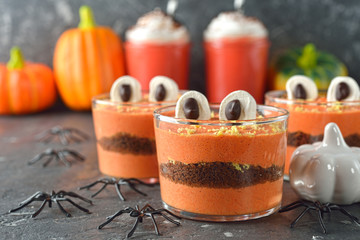Funny dessert monster for Halloween