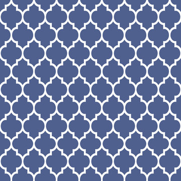 Geometric pattern in Arabian style,blue and white ornament