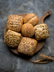 Various types of bread