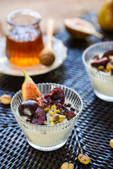 Cherry, Fig and Pisttachio on Greek yogurt