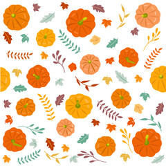 Thanksgiving autumn seamless background. 