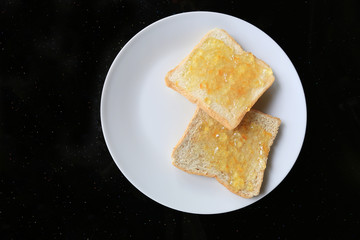 Bread with jam Pineapple.