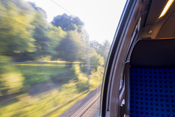 Obraz premium Looking out Train window