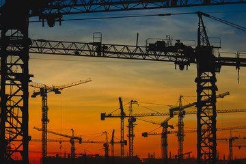 Tower Crane with Evening Light