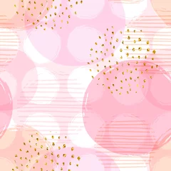 Tapeten Abstract geometric seamless pattern with circles. © Nadia Grapes