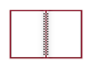 Open notebook isolated on white background vector