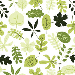 Obraz premium Vector seamless pattern with autumn leaves.