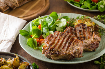 Grilled pork chops