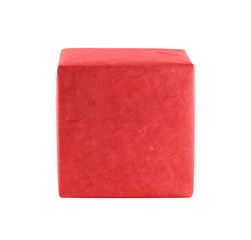 Red gift box isolated on white background.