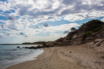 isolated beach in italia