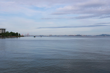 View of seaside in sriracha city at chonburi province.
