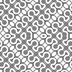 Fototapeta premium Design seamless monochrome waving decorative pattern